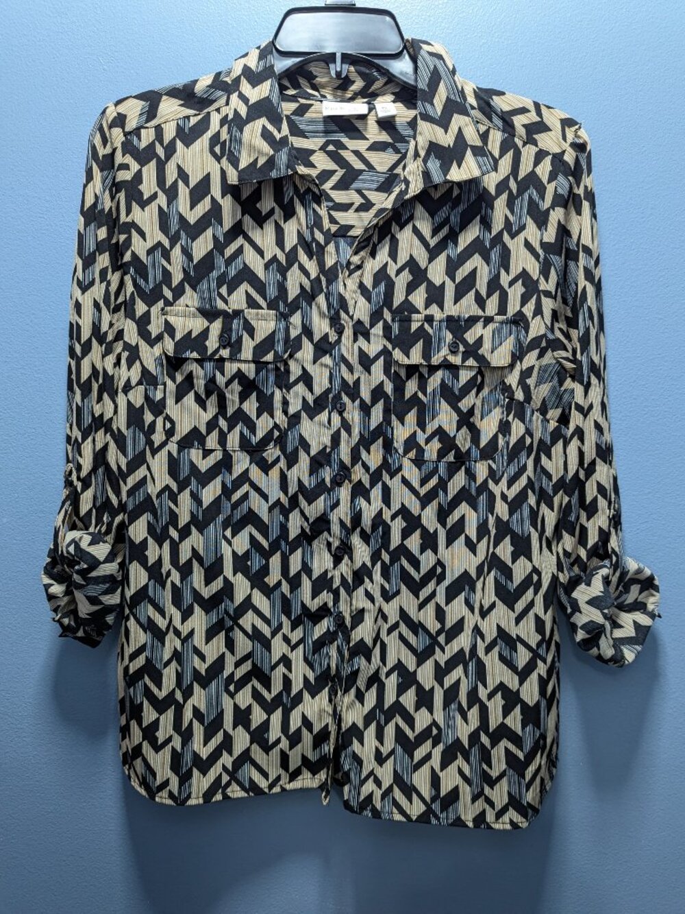 Kim Rogers Petite Geometric‎ Print Blouse PL